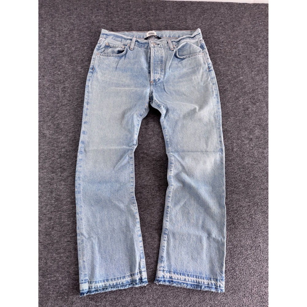 Citizens of Humanity Premium Vintage Light Wash Button Fly Raw Hem Jeans SZ 28